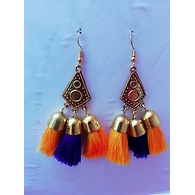 Oxidized earring with Design