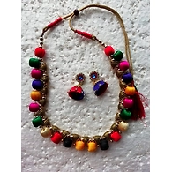 Silkthread Necklace with earring