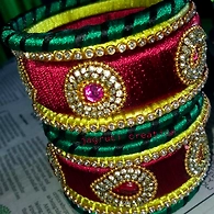 Handmade Silkthread Bangle set