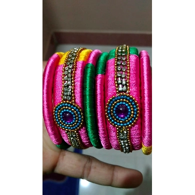 Design Silkthread Stone Bangles (size 24,26,28)-JMMB_757002_BR1165_DSSB_1