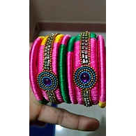 Design Silkthread Stone Bangles (size 24,26,28)