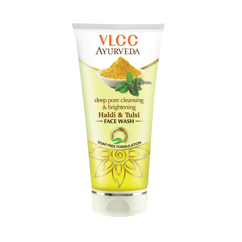 Deep Pore Cleansing &amp; Brightening Haldi &amp; Tulsi Face Wash-SKU-SHRI-0909