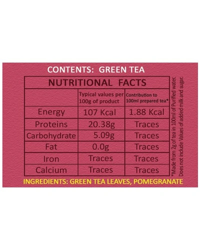 POMEGRANATE FLAVOURED GREEN TEA - 10 Cups pack-200 ML with no Jar-5