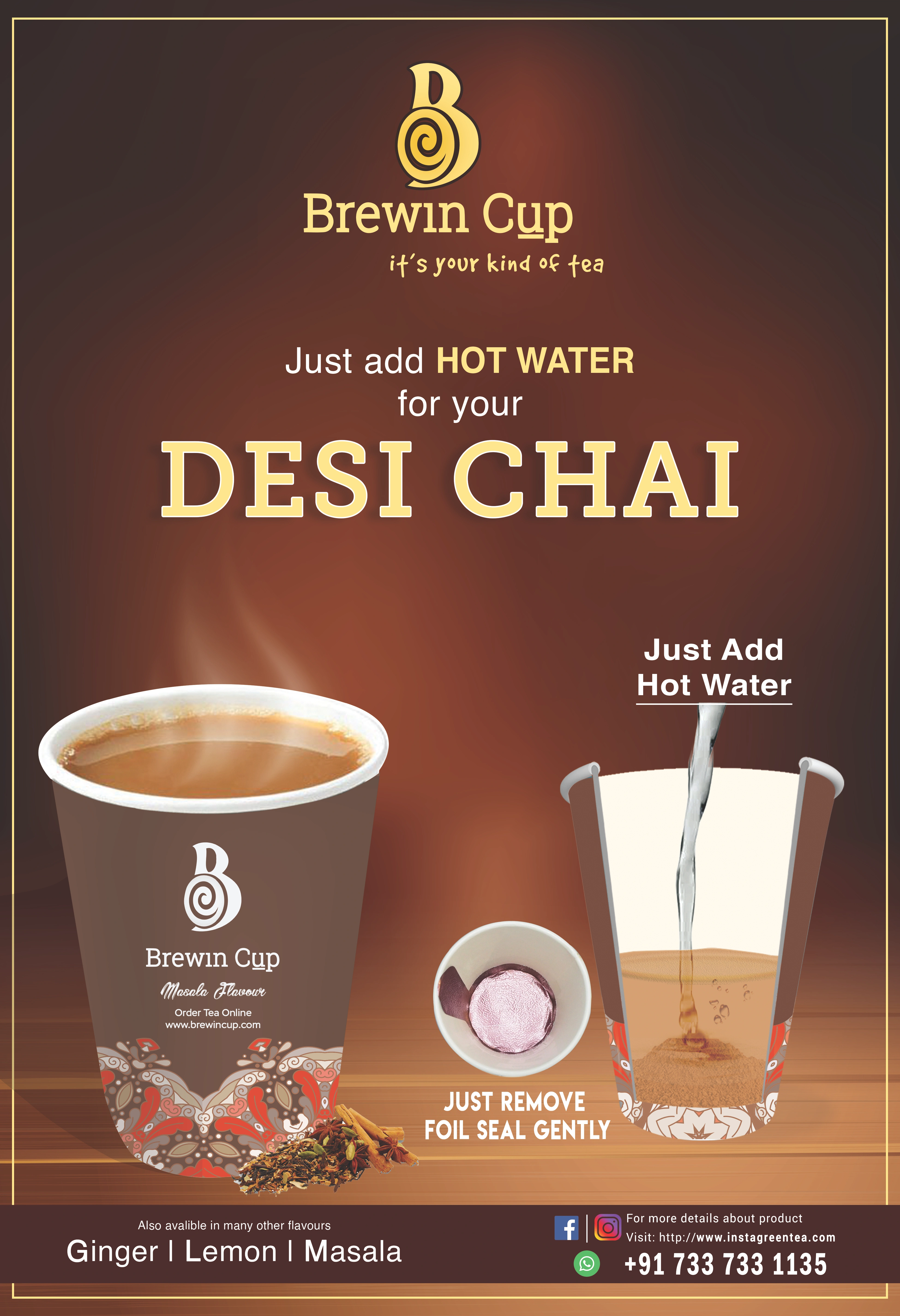 MASALA TEA - 10 Cups pack-150 ml - 8 cups-1