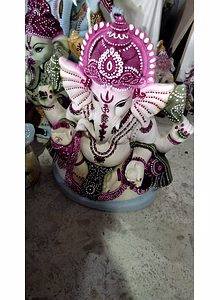 Eco Ganesh with Natural Color Idol - 2 ft Narrow, 2 ft Wide, 3 ft, 4 ft, 5 ft