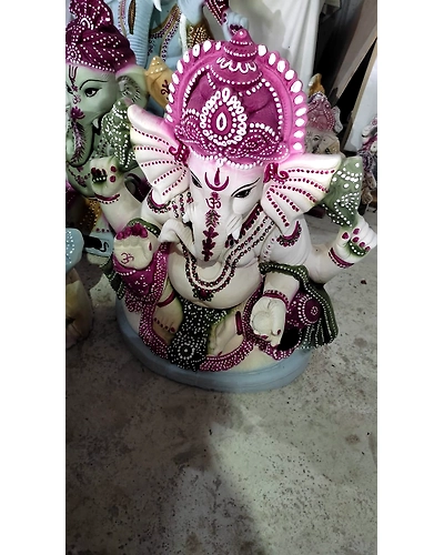 Eco Ganesh with Natural Color Idol - 2 ft Narrow, 2 ft Wide, 3 ft, 4 ft, 5 ft-CBLLS-2007