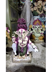 Eco Ganesh with Natural Color Idol - 2 ft Narrow, 2 ft Wide, 3 ft, 4 ft, 5 ft
