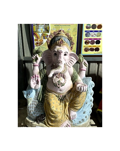 Eco Ganesh with Natural Color Idol - 2 ft Narrow, 2 ft Wide, 3 ft, 4 ft, 5 ft-CBLLS-2010