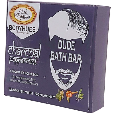 CHEKORGANIC BODYHUES – CHARCOAL PEPPERMINT SOAP – 100GM