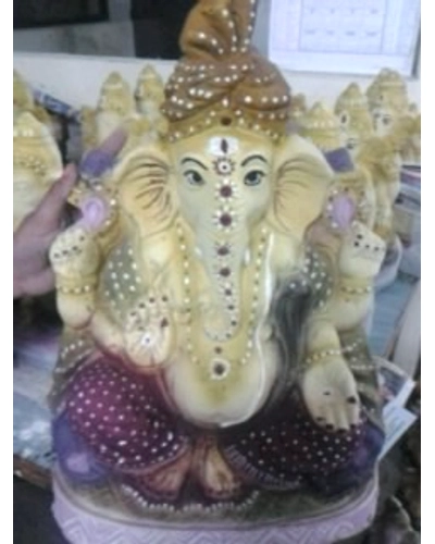 Eco Ganesh with Natural Color Idol - 2 ft Narrow, 2 ft Wide, 3 ft, 4 ft, 5 ft-CBLLS-2008