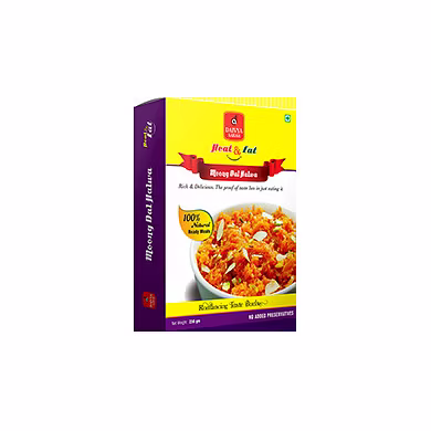 DAIVYA AAHAR'S HEAT &amp; EAT-MOONG DALL HALWA 250GMS-(MRP 140)-D11RG04D03MOO001
