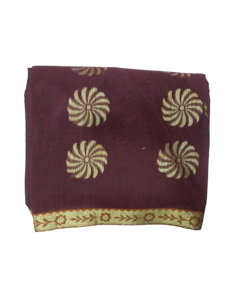 Cotton Silk Woven Saree In Maroon-1