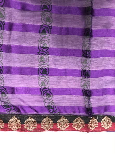 Purple Alpheno Printed Saree-1