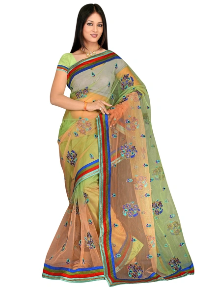 Shaded Net Embroidered Saree-137