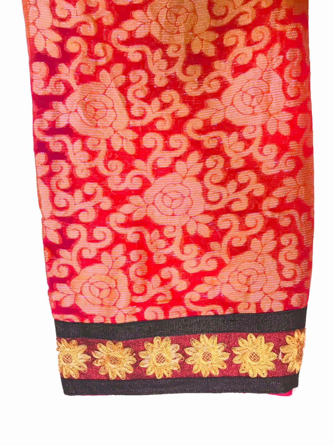 Red Fancy Material Jacquard Saree 241-1