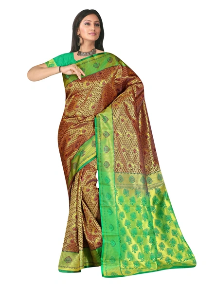 Brown Kanjivaram Silk Saree-567A