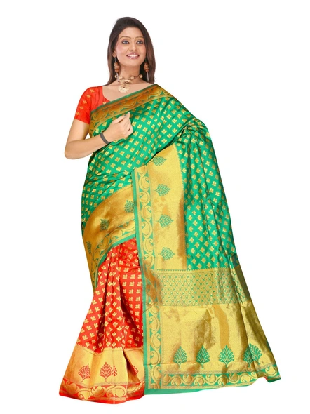 Banarasi Half Half Silk Zari Woven Saree-601