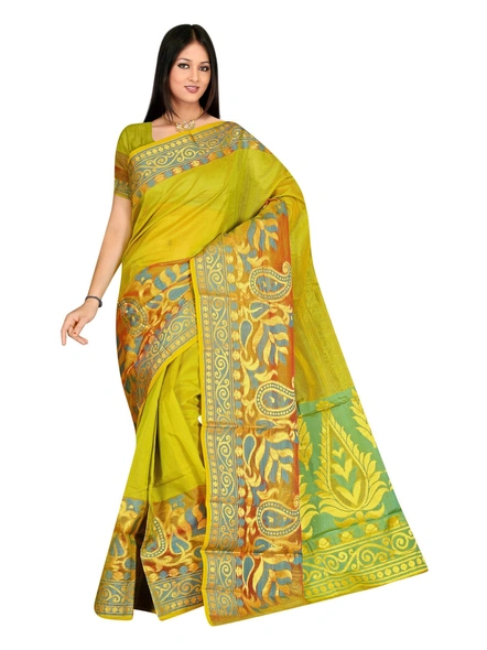 Green Chanderi Silk Woven Saree-793