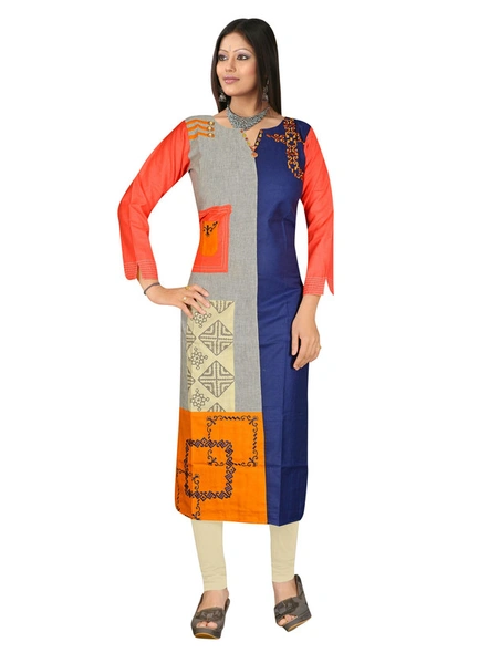 Handloom Embroidered Fancy Kurti In Multi Color-904M