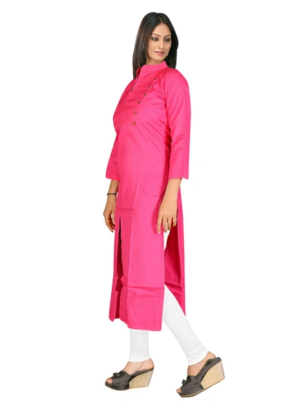 Cotton Flex Kurti in Pink Color-XL-1