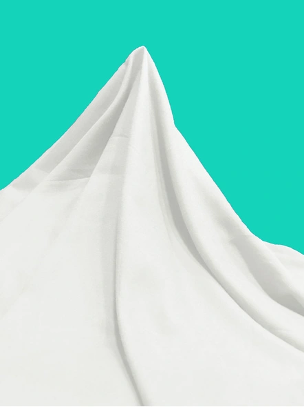 Plain Premium Quality Rayon Fabric in White-0.5-White-1