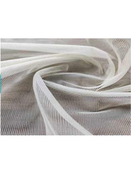 Premium Quality Soft Net Fabric in White-F7
