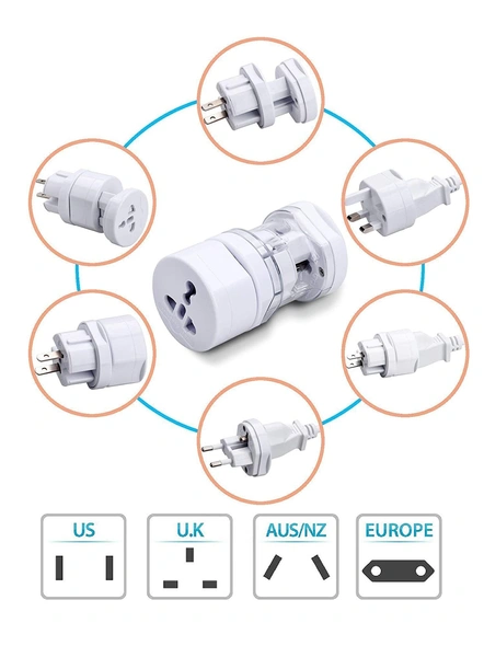 Universal Travel Adapter All in One - Supports over 150 Countries Including US, AUS, NZ, Europe, UK. (1 Piece) G24.-G24