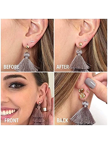 Silver and Gold Plated Fully Adjustable Earrings Lifter -2 Pieces G26-2