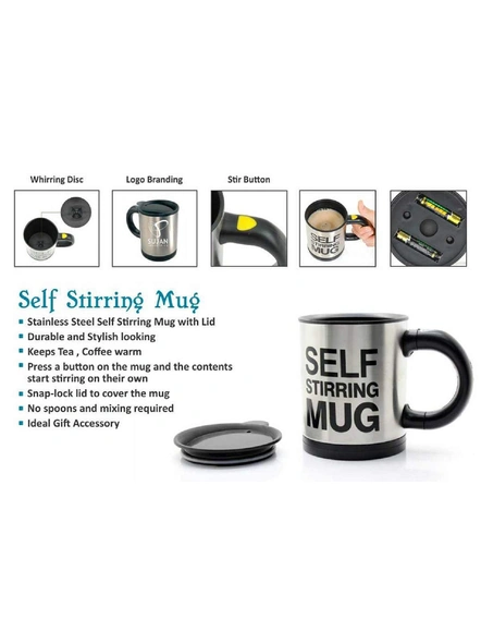 Automatics Stainless Steel Coffee Mug - 1 Piece, Random Color G30.-3