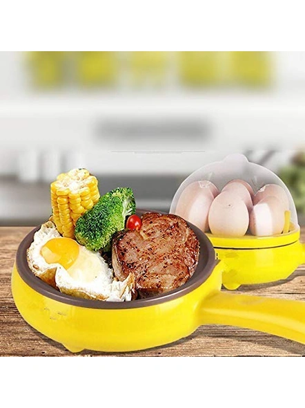 Buy Multifunctional 2 in 1 Electric Egg Boiling Steamer Egg Frying Pan - G55-1
