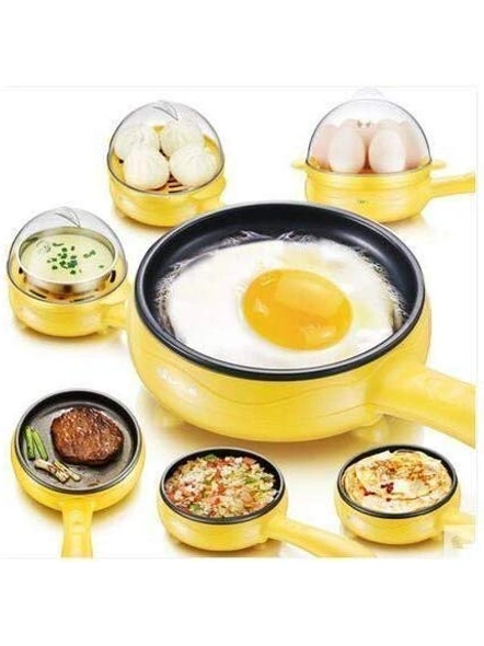 Buy Multifunctional 2 in 1 Electric Egg Boiling Steamer Egg Frying Pan - G55-4