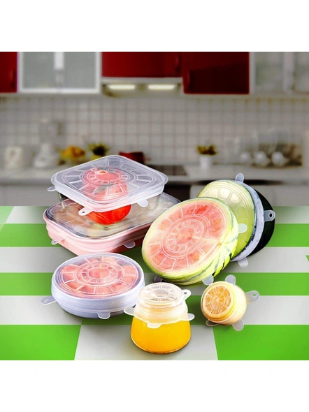 Silicone Lid Set, Silicon lids for containers (Cover 6pcs) (Multicolor) G77-1