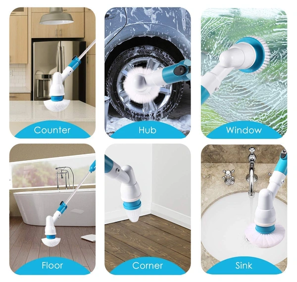 1pc Electric Spin Scrubber, Electric Cleaning Brush 3-in-1 Handheld Kitchen  Cleaner Cordless Spin Scrubber, Power Scrubber Bathroom Rechargeable Scrub  Brush, Automatic Rotating Power Cleaning Brush Scrubber For Cleaning