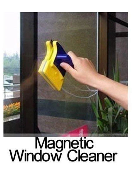 Magnetic Window Cleaner Double-Side Glazed Two Sided Glass Cleaner Wiper with 2 Extra Cleaning Cotton Cleaner Squeegee Washing Equipment Household Cleaner (Multicolor) G83-5