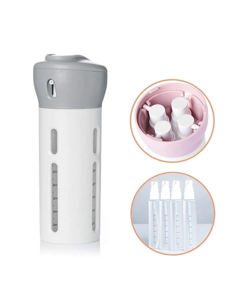 4 in 1 Travel Dispenser Bottle Set Travel Refillable Cosmetic Containers Set Plastic Leak Proof Travel Size Toiletries Liquid Lotion Container Bottle (Multi Color) G90-1