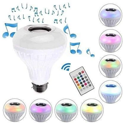 LED Music E27 and B22 led Light Bulb with Bluetooth Speaker RGB Self Changing Color Lamp Built-in Audio Speaker for Home, Bedroom, Living Room, Party Decoration G93