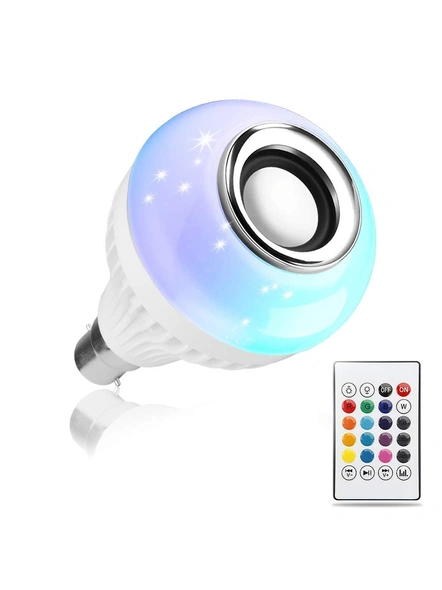LED Music E27 and B22 led Light Bulb with Bluetooth Speaker RGB Self Changing Color Lamp Built-in Audio Speaker for Home, Bedroom, Living Room, Party Decoration G93-1