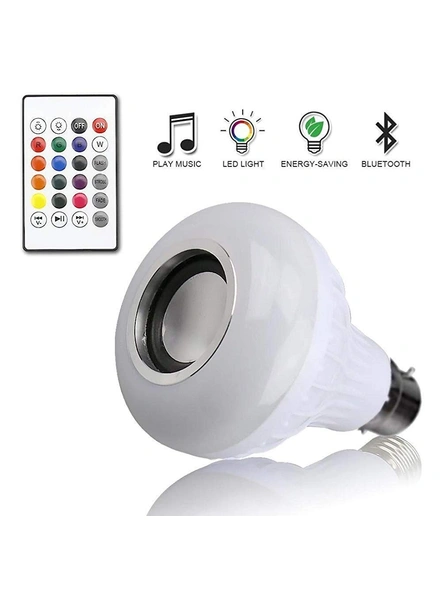 LED Music E27 and B22 led Light Bulb with Bluetooth Speaker RGB Self Changing Color Lamp Built-in Audio Speaker for Home, Bedroom, Living Room, Party Decoration G93-2