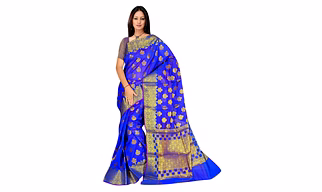 Chanderi Woven Saree in Purple 943
