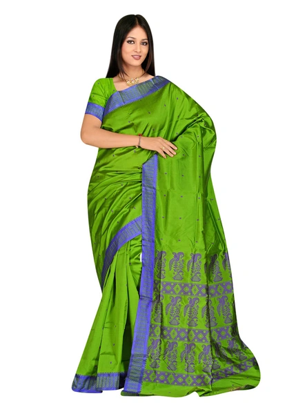 Banarasi Silk Woven Saree in Green-951