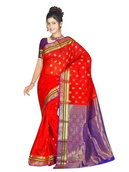 Banarasi Silk Woven Saree in Red-971