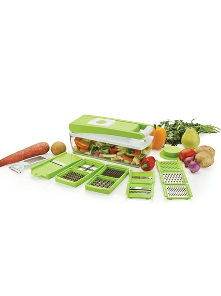 Multipurpose Vegetable and Fruit Chopper Cutter Grater Slicer (Pack Of 1 - Multicolor) G104-2
