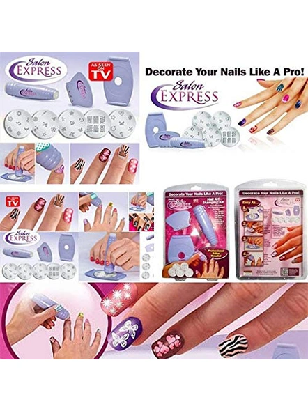 Nail Polish Art Decoration Stamping Design Kit Decals Paint Stamp (Multicolor - Pack of 1) G105-2