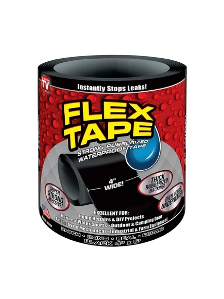 Waterproof Flex Seal Super Strong Adhesive Sealant Tape for Any Surface, Stops Leaks, Large (Black) G106-2
