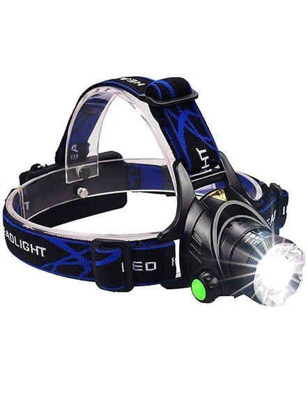 Headlamp, Best Super Bright Headlamp Light Rechargeable Waterproof Flashlight with Zoomable Work Light, Hard Hat Light for Camping, Hiking, Outdoors (Multicolor- Pack Of 1) G107-2
