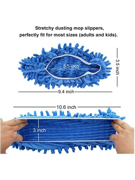 4 Pairs (8 Pieces) Unisex Washable Dust Mop Slippers Shoes Microfiber Cleaning House Mop Slippers Multifultional Floor Cleaning Shoes Cover for House Kitchen Office (Free Size) G110-1