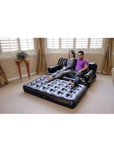 Air Sofa Bed 5 in 1 Inflatable Couch with Free Electric Pump (Pack of 1, Multicolor) G116-3
