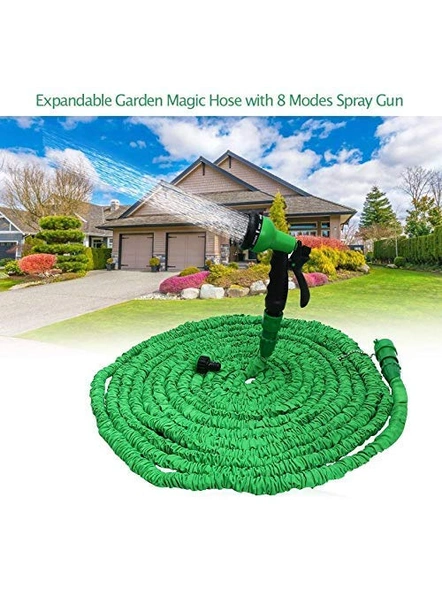 Magic Hose Garden Pipe, 15m 50 Feet Expandable Garden Hose for Car Washing Gun Retractable Garden Watering Hose Pipe with Gun for Car (Multicolor) G119-2