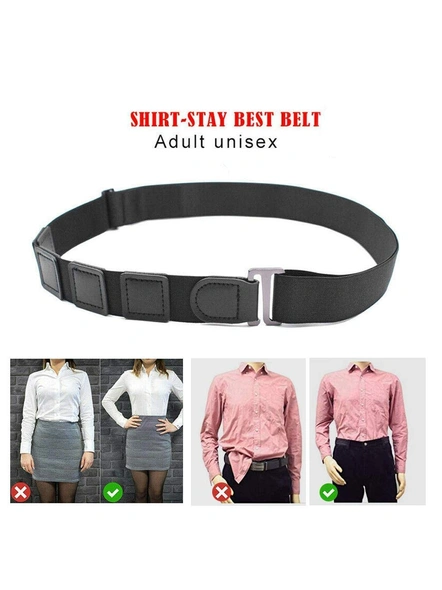 shirt stays tucker garter for men women belt elastic slip adjustable black non garters military vest stay clamps holder tummy women holders style locking (Pack of 1) G131-4