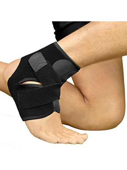 Breathable Neoprene Ankle Support Compression Brace for Injuries, Pain Relief and Recovery (Free Size) G136-G136